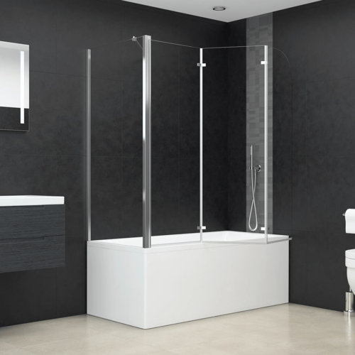 Belfry Bathroom Irvona 130 x 69 mm L Geformte Badewannen-Faltwand aus